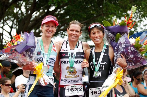 Women's podium from Cairns